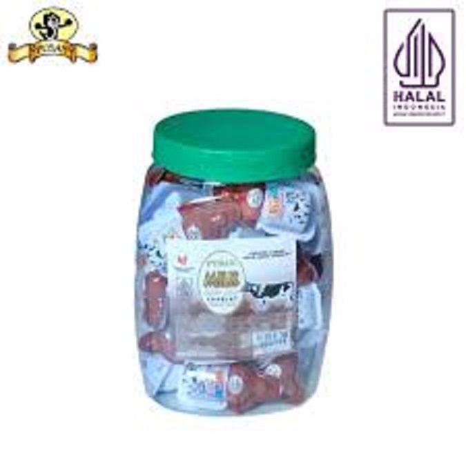 

Pusan Milk Chewy Candy 1 Toples isi 30Pcs 7gr Permen Lunak Cokelat Susu Dot Botol