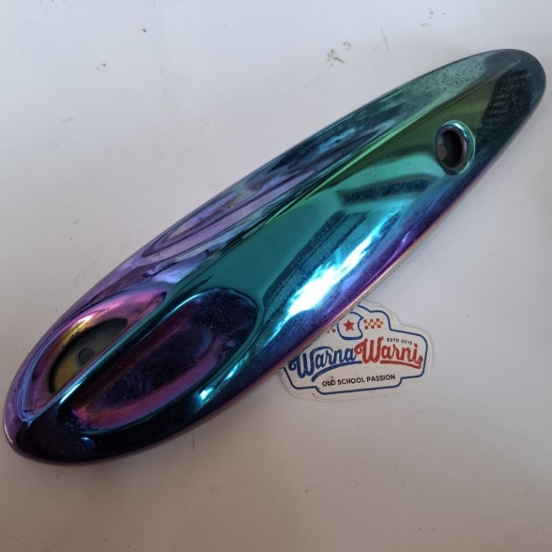 Cover tameng tutup knalpot mio sporty rainbow thailand