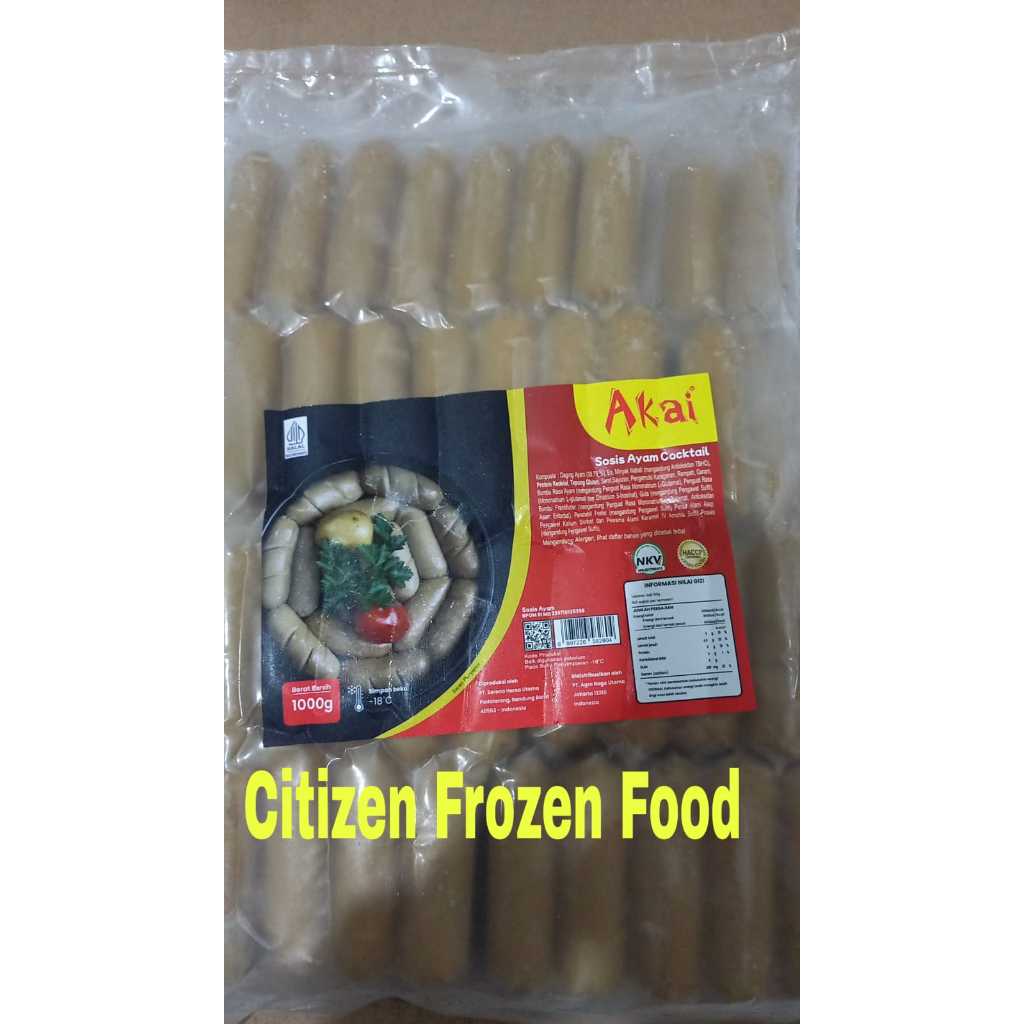 

Akai Sosis Chicken Cocktail Isi 66 Pcs ( 1 Kg )