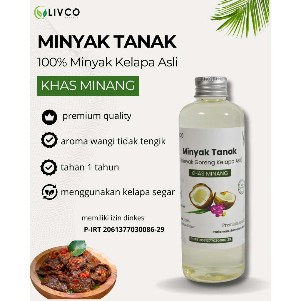 

minyak tanak/ minyak kelapa asli khas minang 250 ml