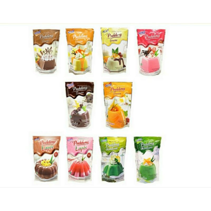 

Nutrijell Pudding Susu Aneka Rasa / Bubuk Puding susu rasa rasa strawberry coklat vanilla melon dsb