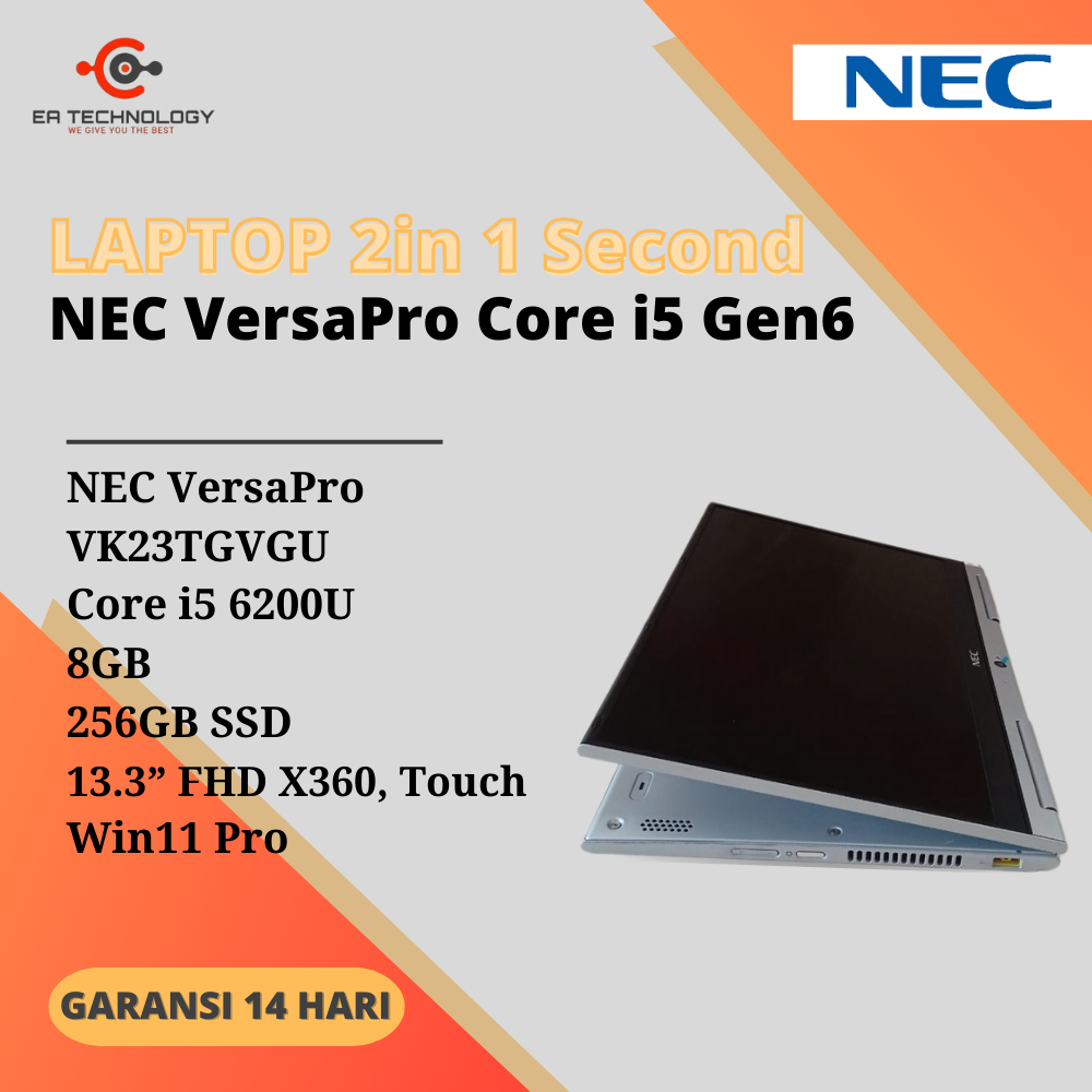 NEC VersaPro-VK23TGVGU Core i5-6200U 8GB 256SSD 13.3”FHD X360,Touch Win11 Pro
