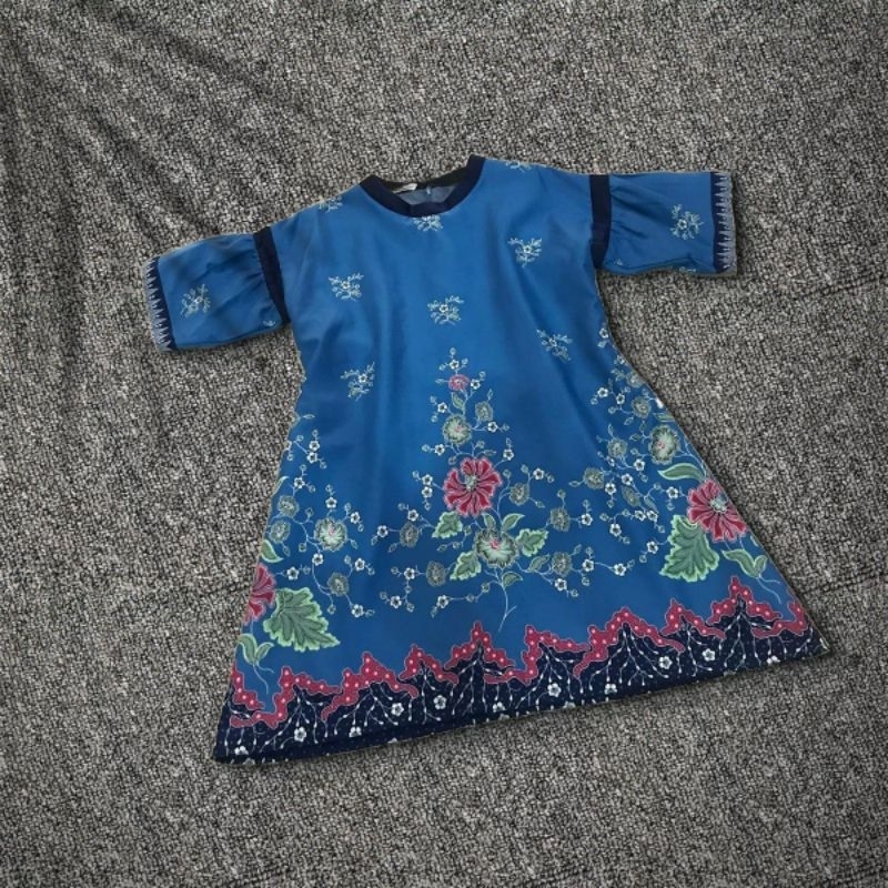 Dress Batik Wanita Lengan Pendek