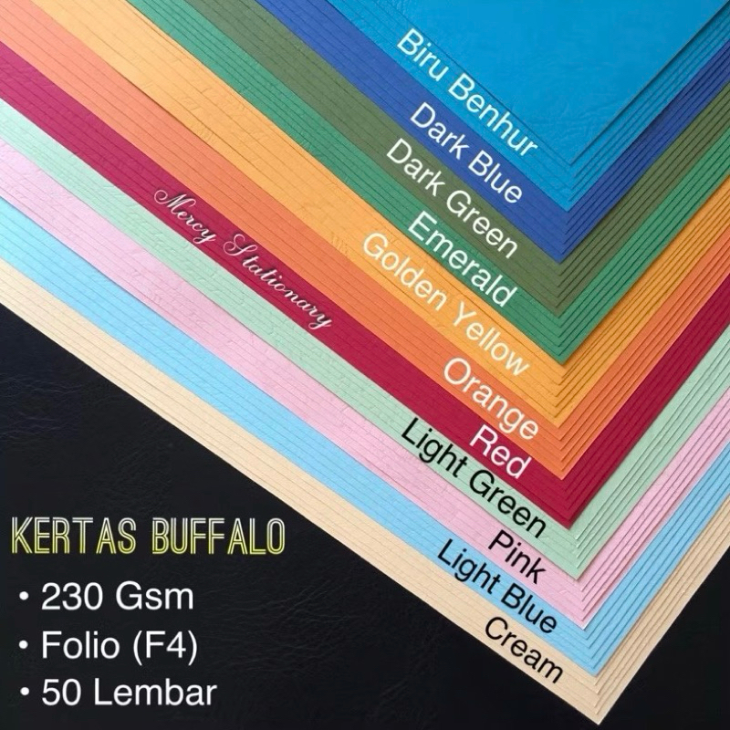 

50 Lembar - Kertas Bufalo Tebal A4 F4 Buffalo Folio Cover Makalah Skripsi