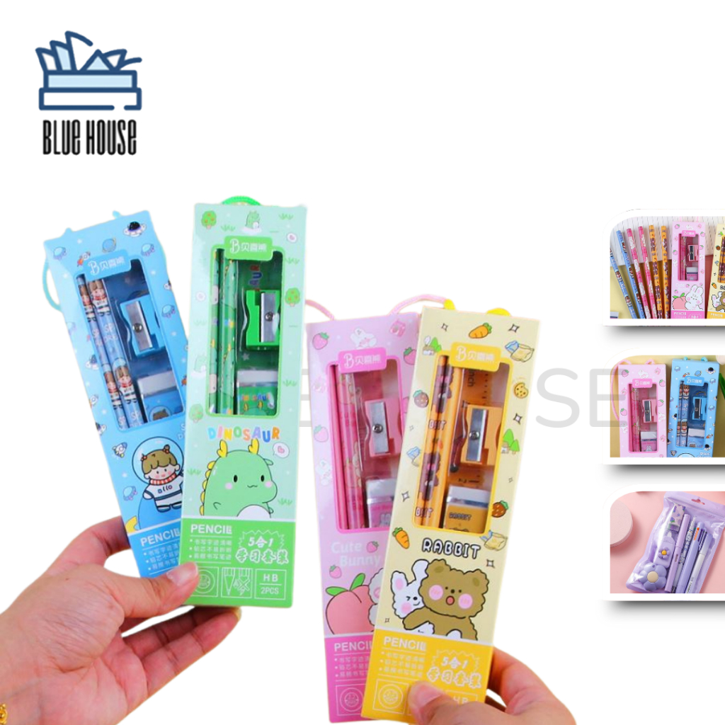 

1 Set Pensil Penggaris Penghapus Serutan Komplit Alat Tulis Koleksi ATK Hadiah Anak Sekolah