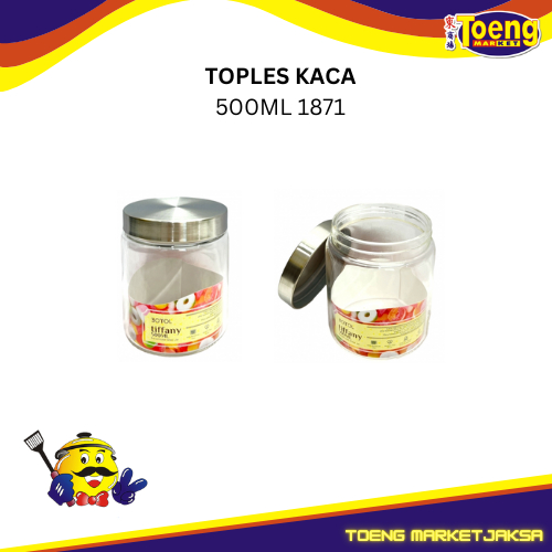 TOPLES KACA TIFFANY GLASS JAR 500ML 1871 3OTOL+BBL