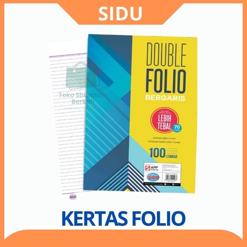 

(5PCS) KERTAS FOLIO MERK SIDU | KERTAS FOLIO BERGARIS