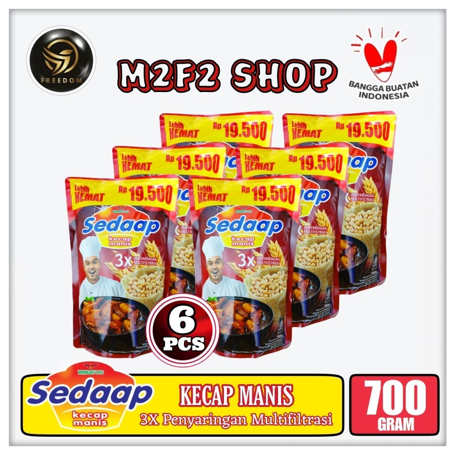 

Sedaap Kecap Manis Original Pouch Refill - 700 gr (Kemasan 6 Pcs)