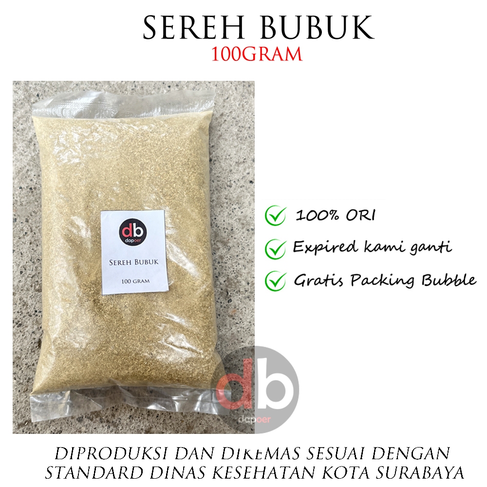 

Bubuk Sereh 100gram Serai Bubuk