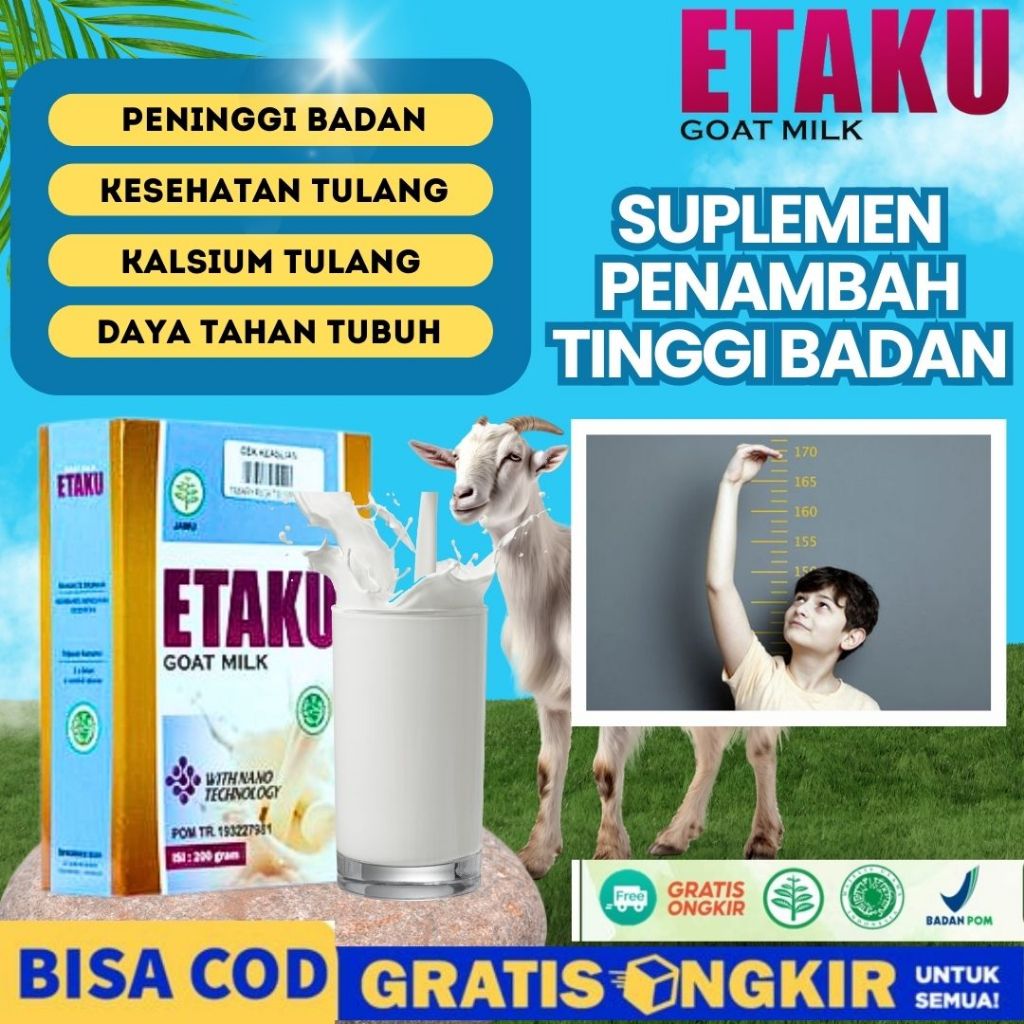 

Susu Penambah Tinggi Badan Alami Suplemen Tinggi Badan