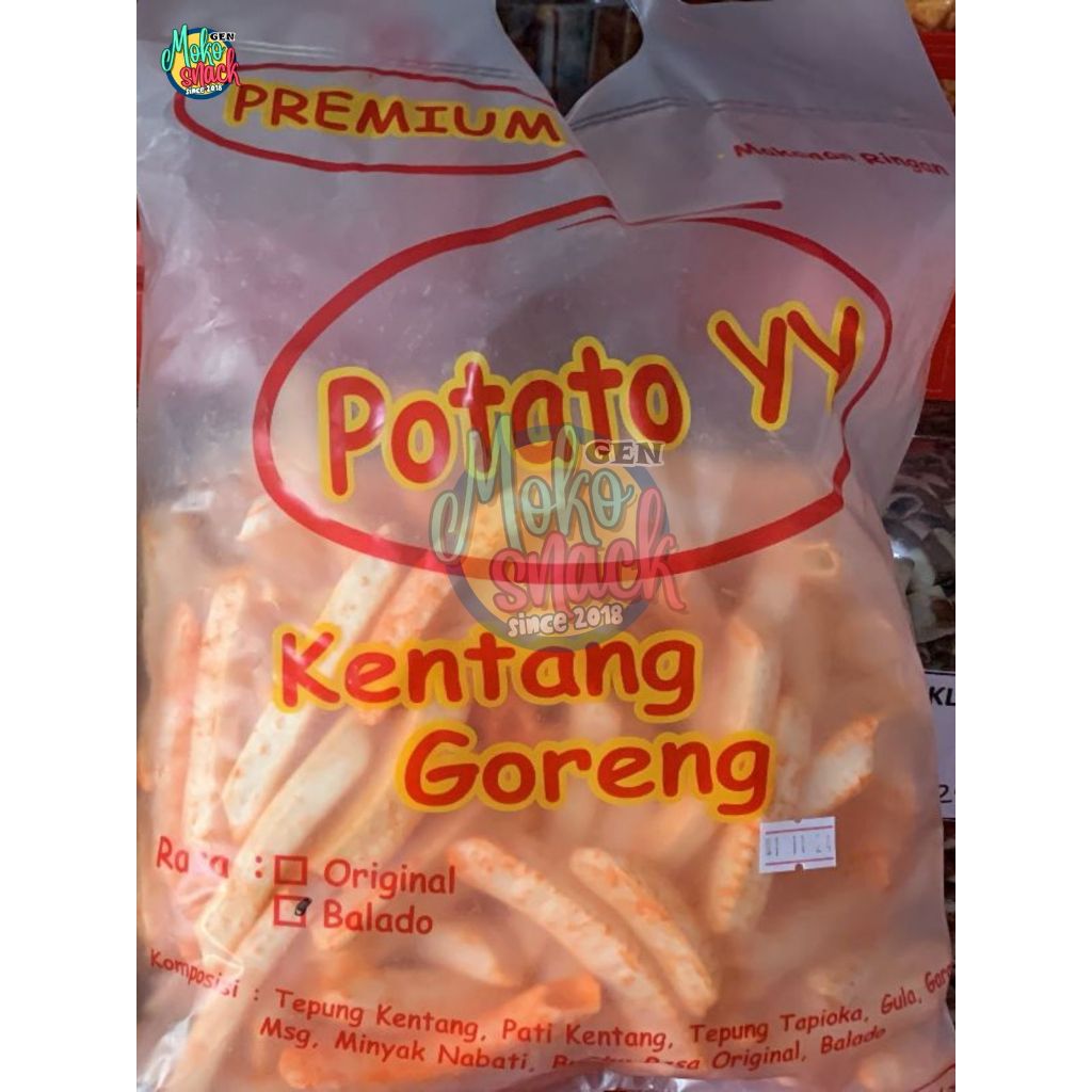 

Snack cemilan potato yy rasa balado & original