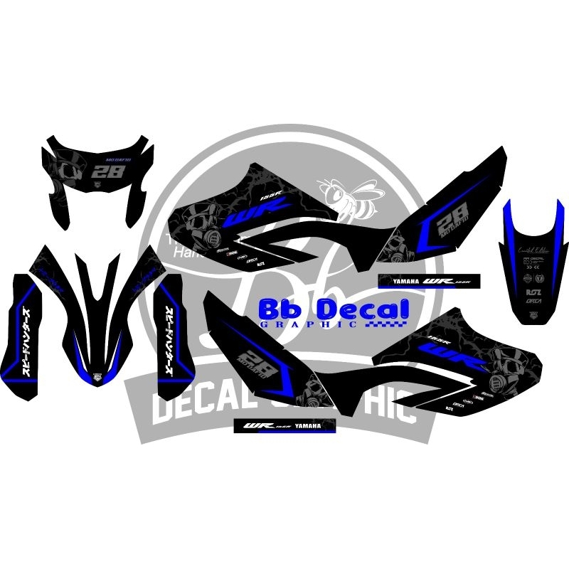 decal wr155 stiker wr striping wr full body bisa request decal stiker Yamaha wr striping Yamaha wr15
