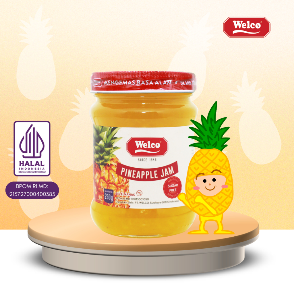 

Selai Nanas Sugar Free / Pineapple Sugar Free Jam 250 gr Welco