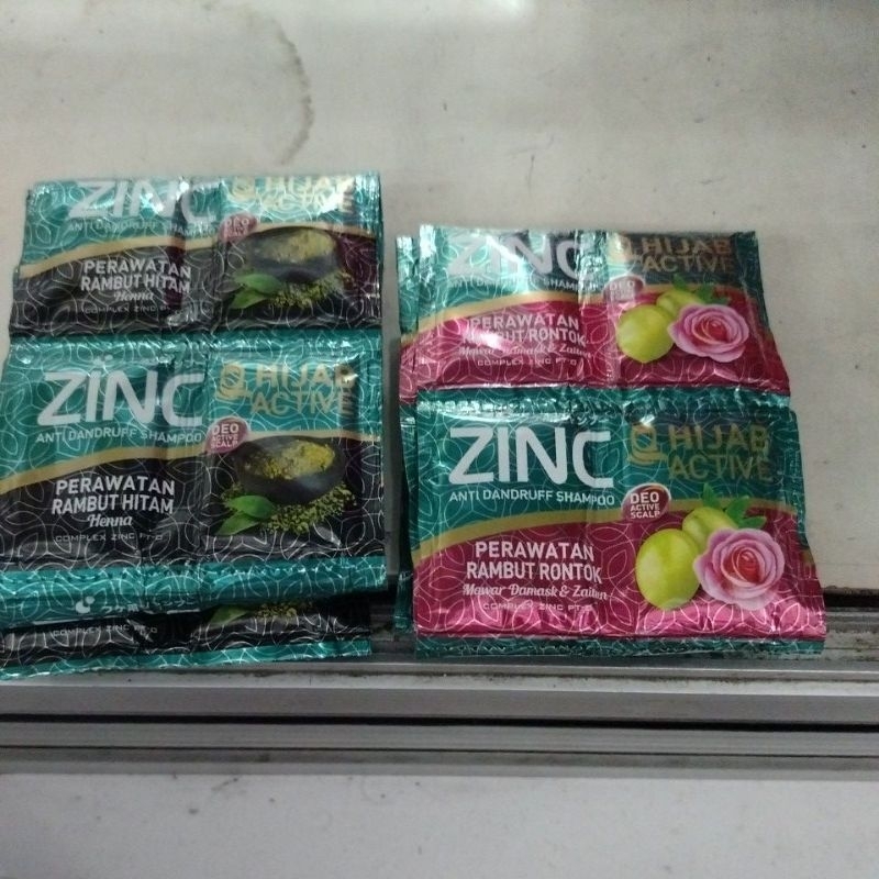 Zinc shampoo hijab active 10mlx12pcs sachet
