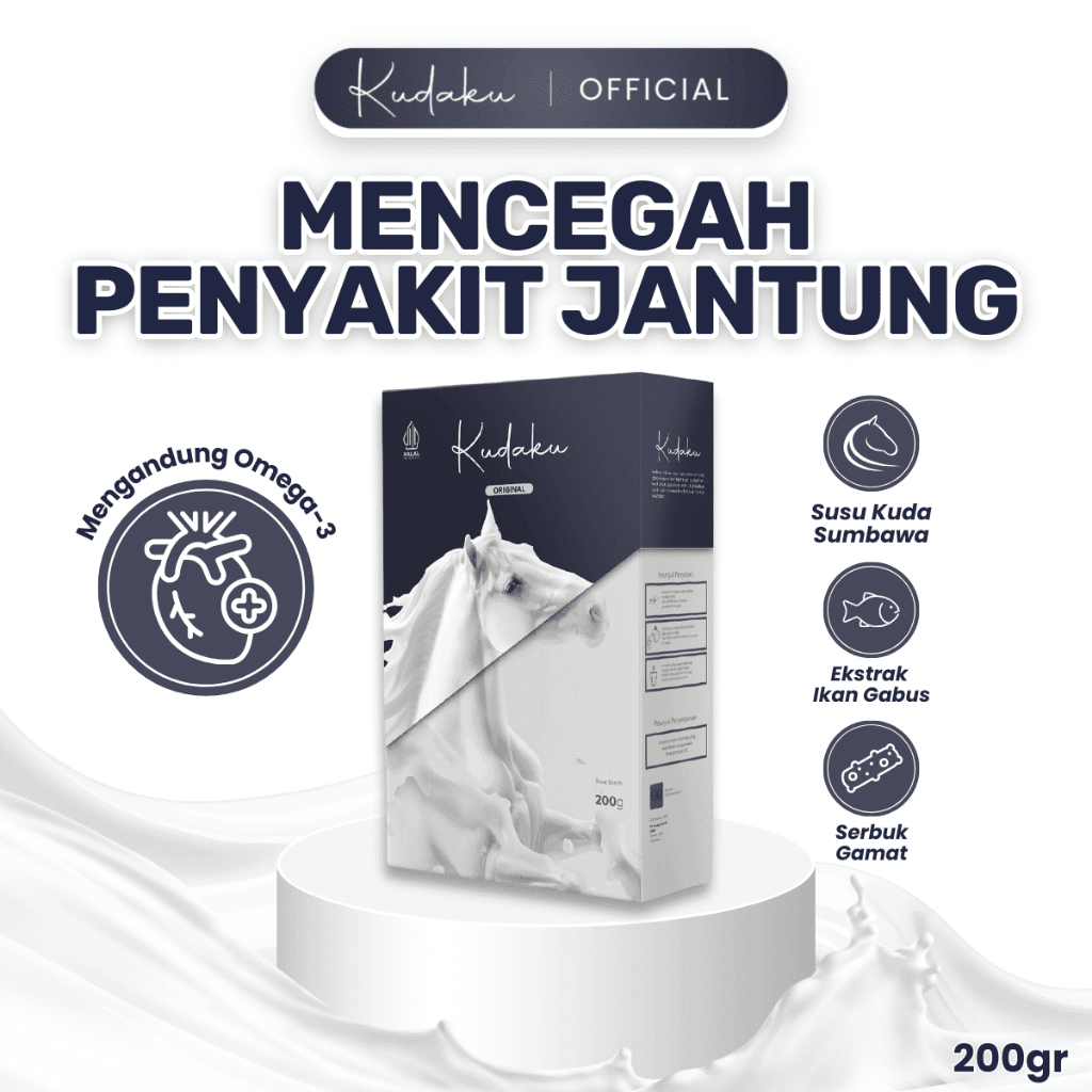 

KUDAKU Susu Kuda Liar SUMBAWA Penyakit Jantung Penurun Kolesterol Kardiovaskuler HALAL BPOM