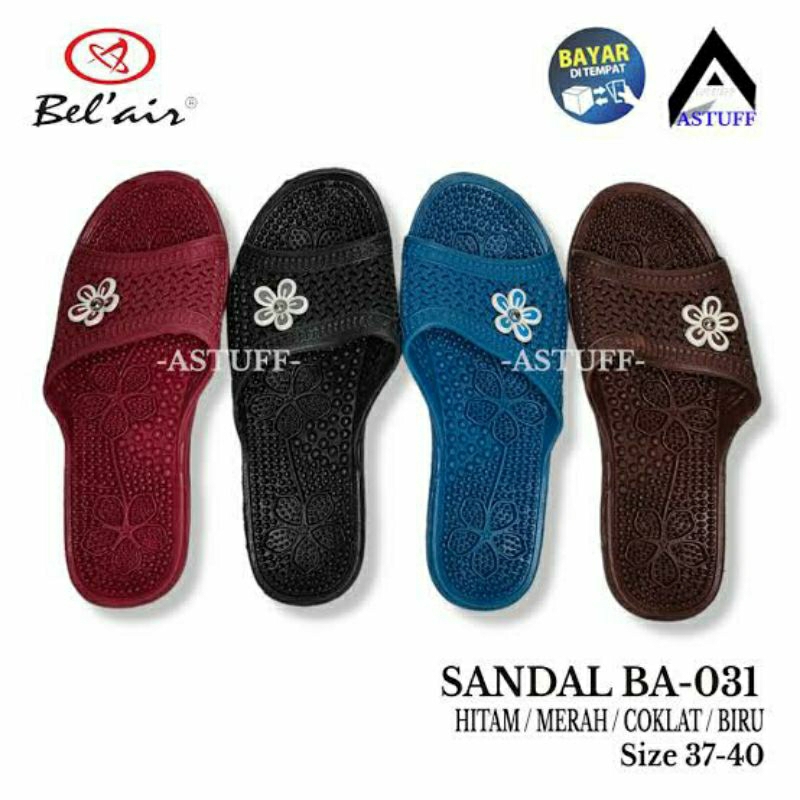 SANDAL SLOP BEL AIR BA 031 SANDAL SLOP KARET REMATIK WANITA WARNA UKURAN 37-40