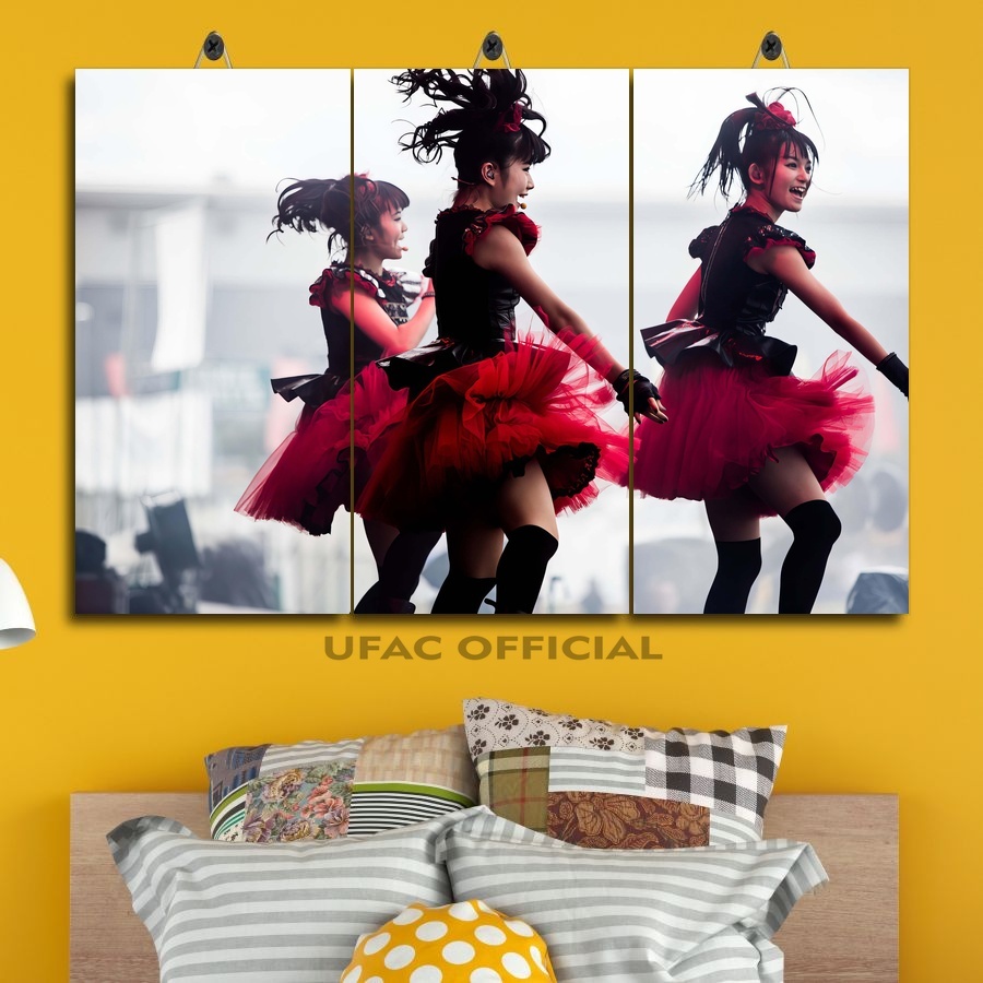 Poster Kayu Band Babymetal / Ufac Official/ Pajangan Dinding Band Anggota Babymetal /PJJ|7U74F