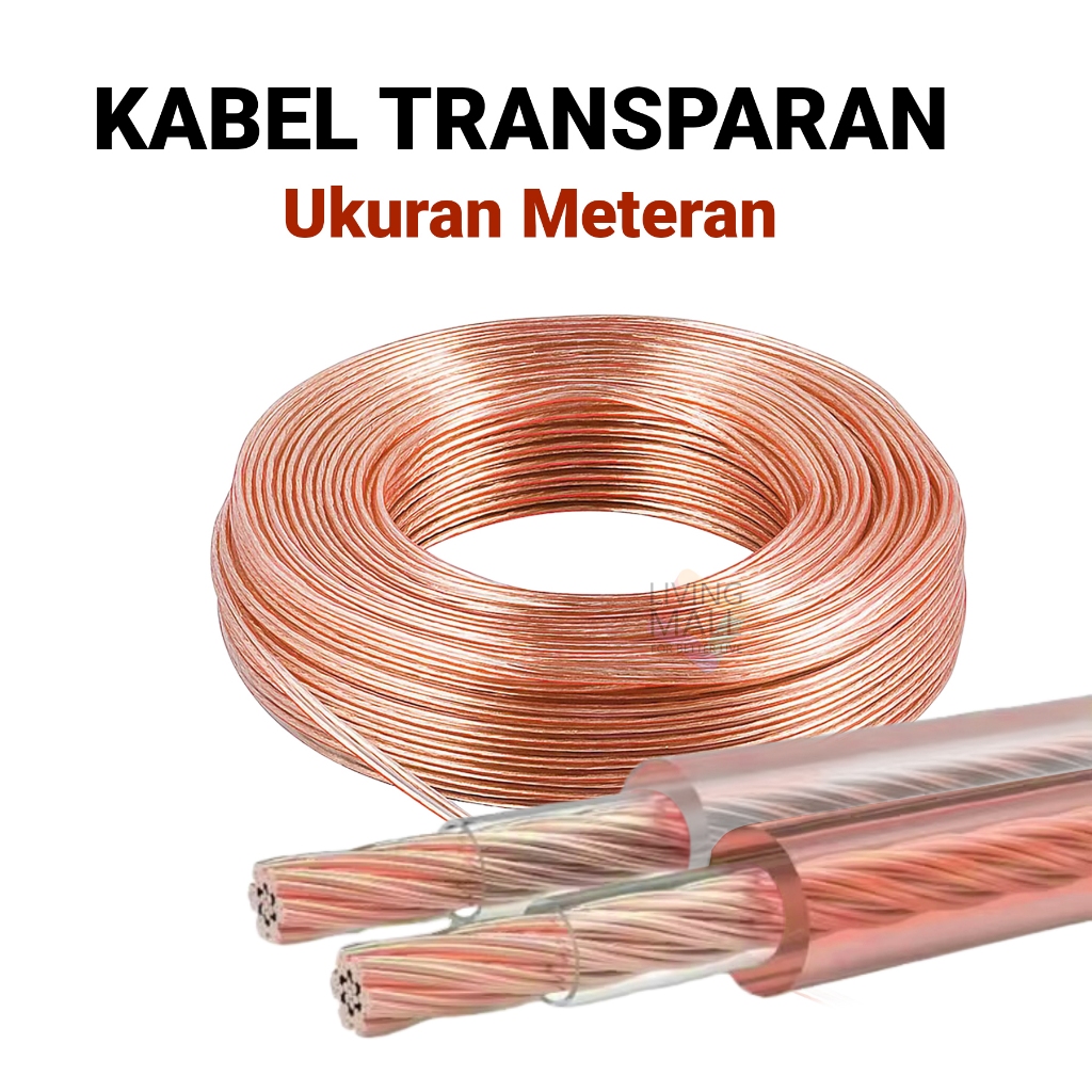 Kabel Listrik Transparan / Kabel Audio Transparan / Kabel Audio 2x30, 20x50, 20x80, 2x120 300M Harga