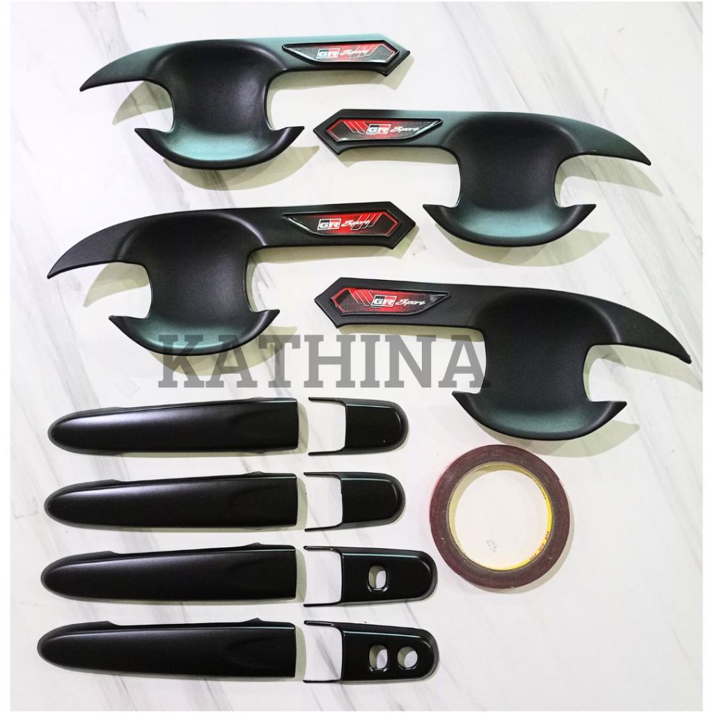 Paket Outer Handle Cover Pintu Mobil All New Rush 2018 GR Sport Hitam