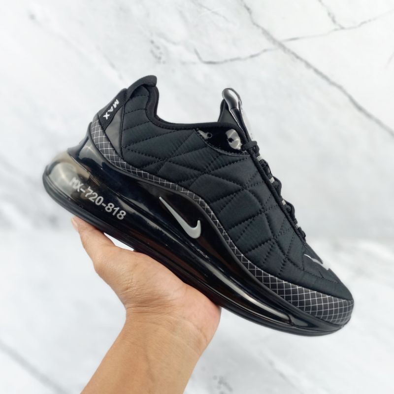 SEPATU NIKE AIR MAX MX 720 818 BLACK METALLIC SILVER