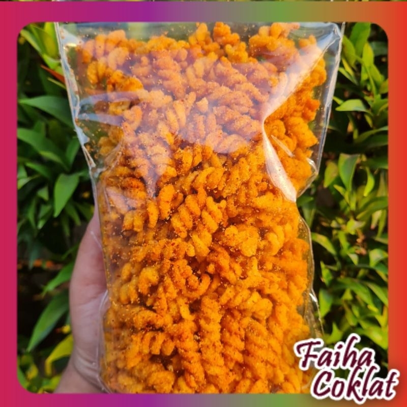 

Makaroni Spiral 250gr Snack Enak Murah Faiha Coklat