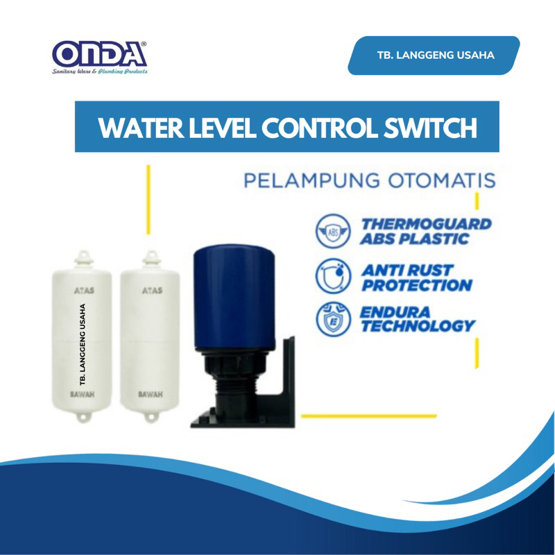 LU ONDA WATER LEVEL CONTROL SWITCH Pelampung Tabung Tandon Toren Air