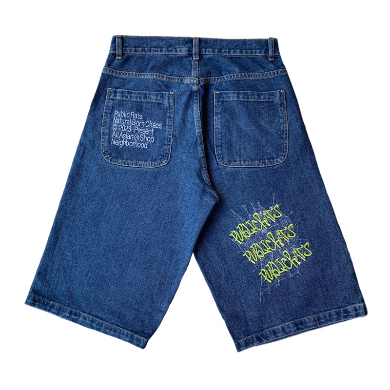 SHORT PANTS BAGGIE JEANS PUBLIC RATS - Y2K JNCO STYLE