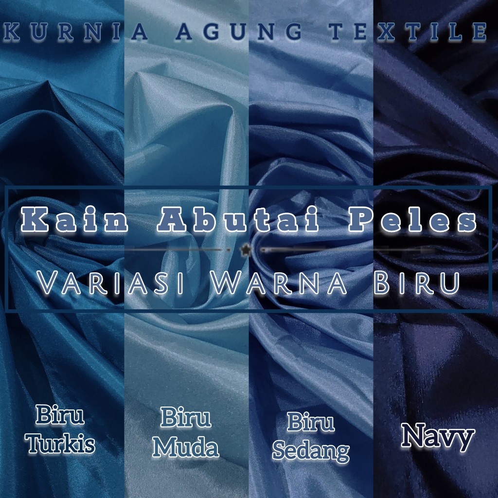 Kain Backdrop Dekorasi Abutai Peles warna BIRU Bahan Hidden Hantaran Seserahan Lebar 150cm