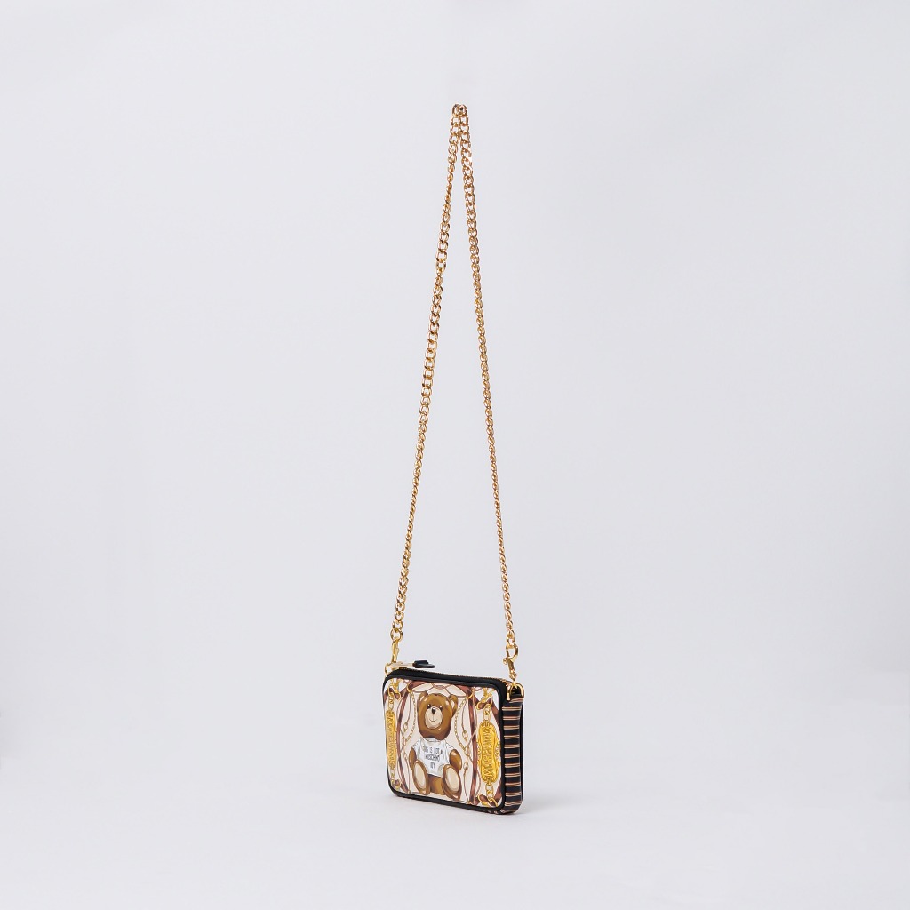 Tas MOSCHINO BEAR CHAIN GOLD CHAIN SHOULDER BAG 100% ORIGINAL