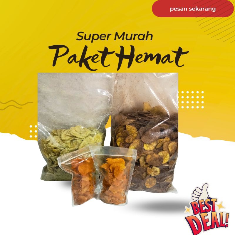 

kombo snack lezat/kerpik pisang dua rasa/keripik singkong polll