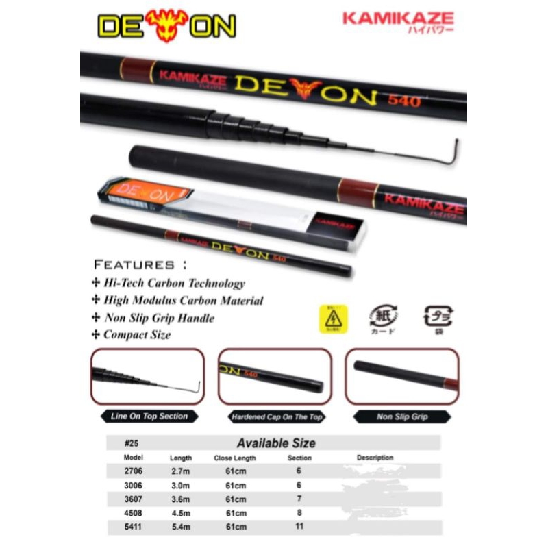 TEGEK PANCING RINGAN KAMIKAZE DEVON 270 & 300