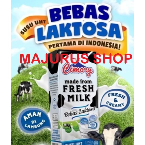 

susu Cimory bebas laktosa 250ml isi 24pcs