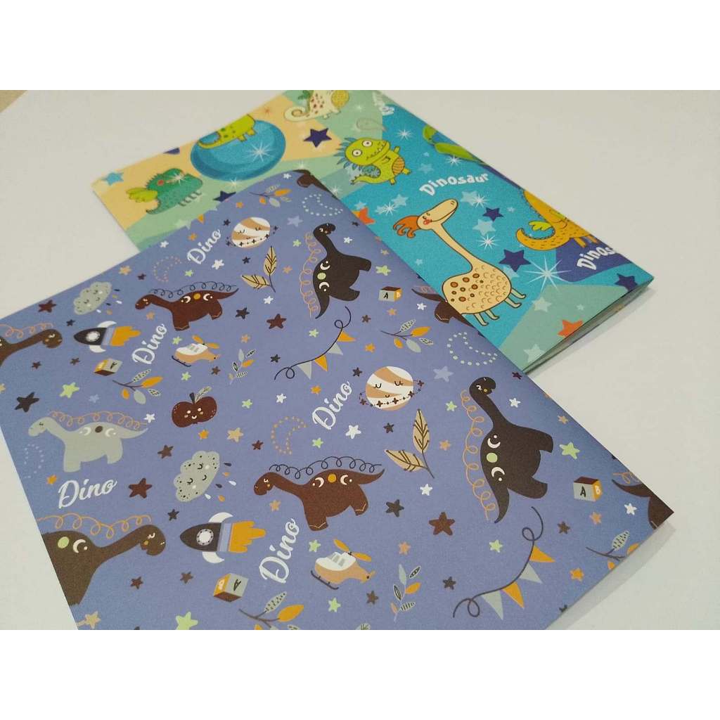 

A5 SIDU 10 Pcs Sampul Buku DINOSAURUS Sampul Buku Anak Laki Aestetik Sampul Buku Sidu