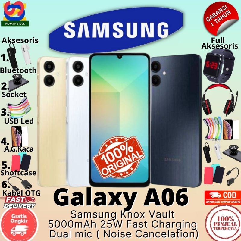 HP BARU SAMSUNG GALAXY A06 6/128GB - 4/128GB - 4/64GB RAM upto 12GB - Samsung Knox Vault GARANSI RES