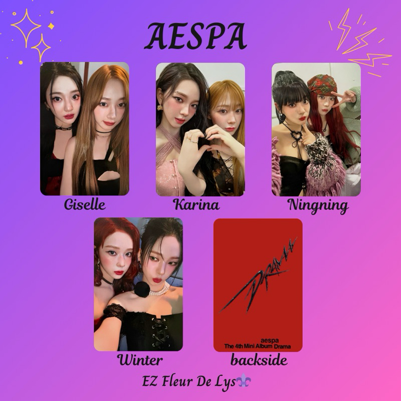 photocard replika pc unofficial Aespa drama part 3 , GISELLE KARINA NINGNING WINTER