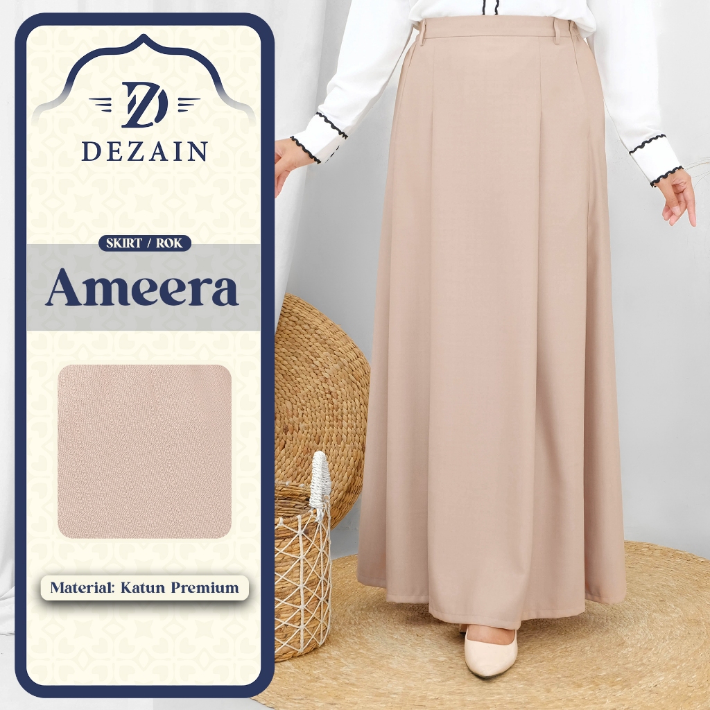 Rok Panjang Polos All Size AMEERA Skirt original by Dezain