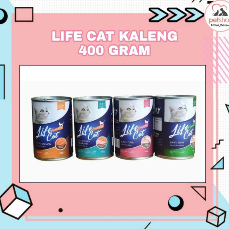 Grosir Update  Life Cat Kaleng kitten  adult 4 gr makanan basah kucing kaleng