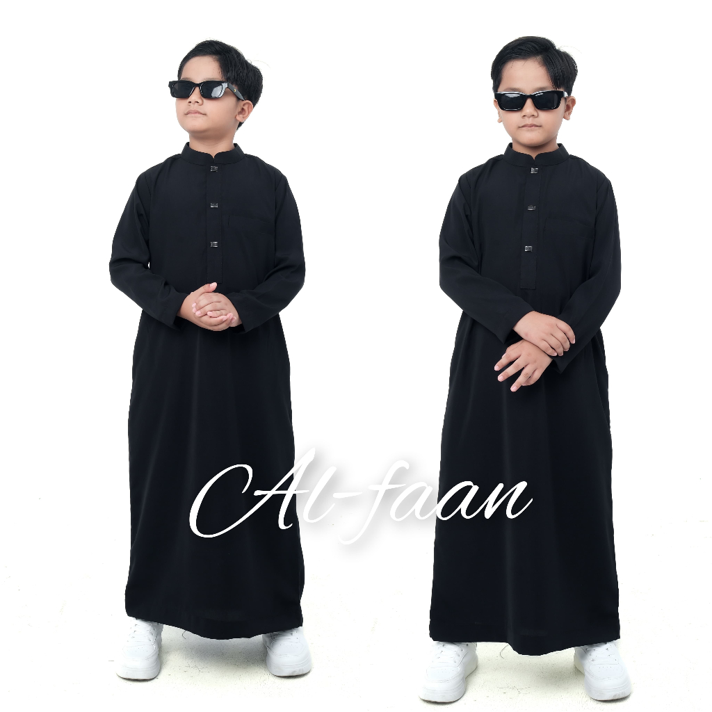new jubah anak pria jubah remaja gamis anak jubah muslim pria panjang hitam katun robes