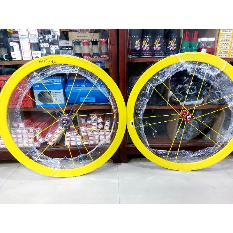 wheelset fixie 700c aloy 4cm velg sepeda fixie