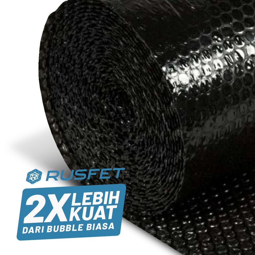 

IK6 Bubble Wrap Plastik RUSFET Bening 125 CM x 50 M Berwarna Buble Bubblewrap HITAM Tebal SUPER Roll