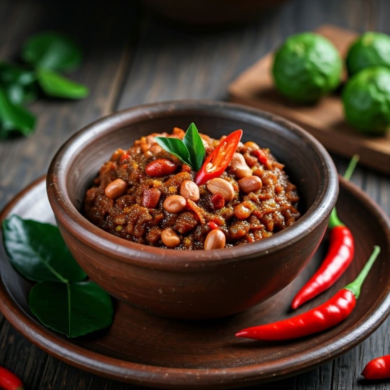 

treeyas sambal pecel murni buatan tangan tanpa pengawet