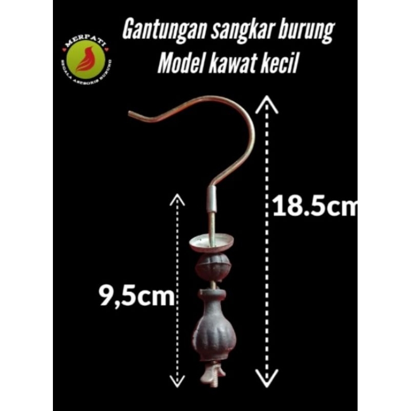 Gantungan burung kawat. KECIL