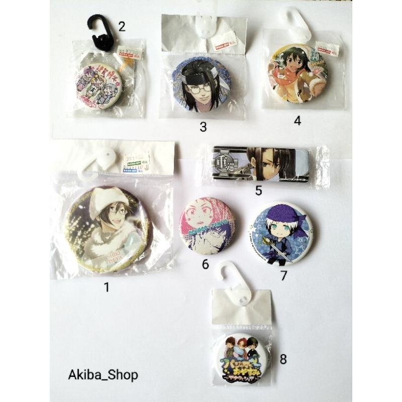 Can Badge Pin Anime Merch The Idolm@ster Shiki Iseya Sora Kitamura Natalia, Riko Sakurauchi Chika Ta