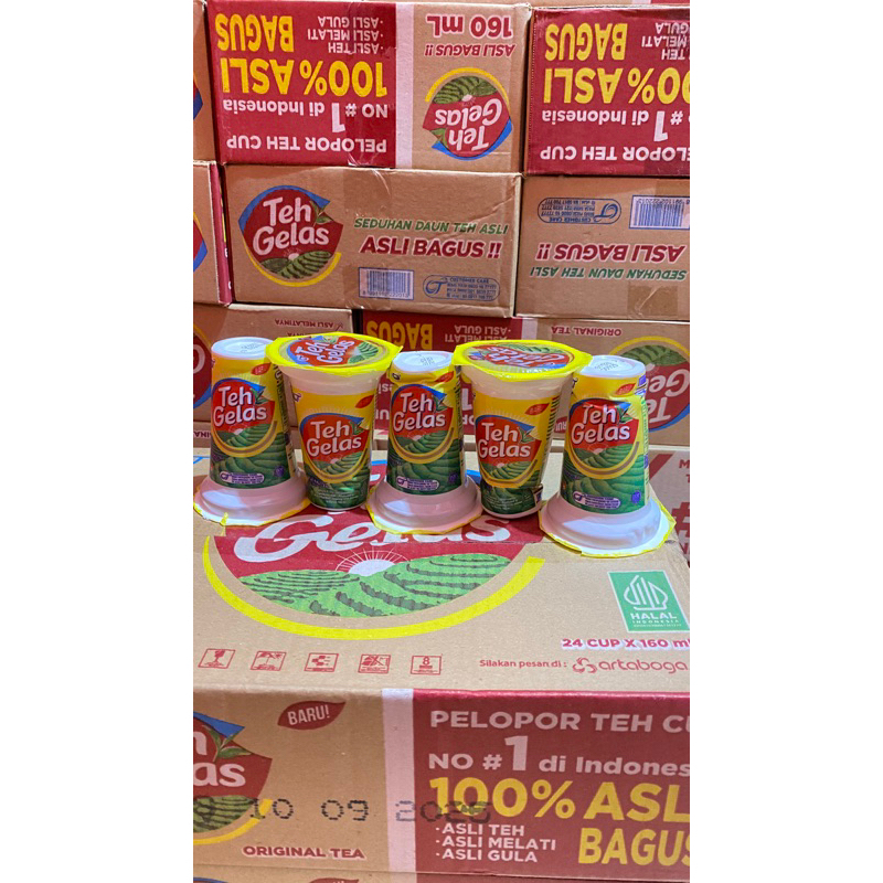 

(GRATIS ONGKIR) TEH GELAS teh melati 160ml x 24 cup