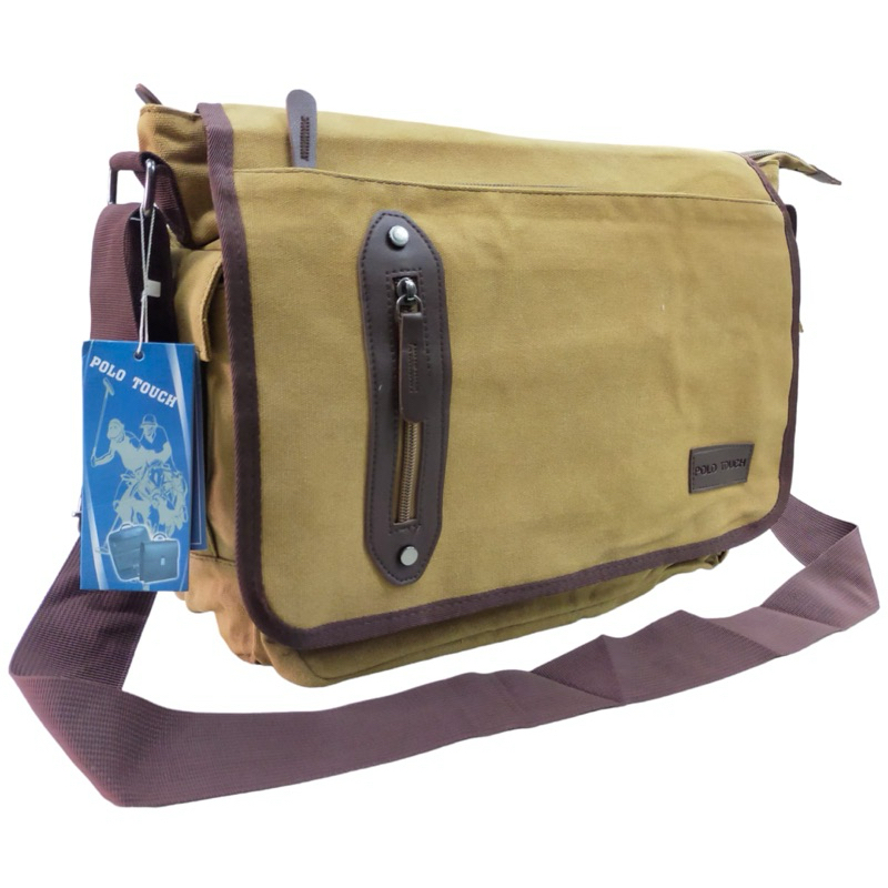 Tas Proyek Tas selempang pria kanvas impor tas selempang ziarah tas selempang kanvas