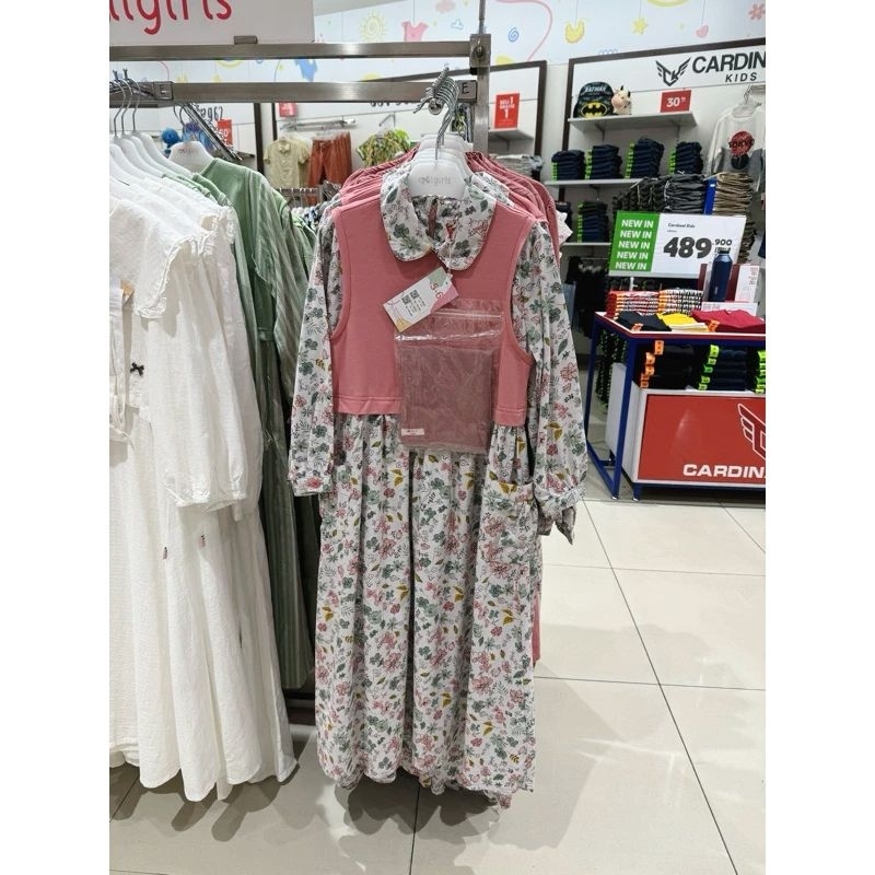 Exit Girls Dress 391.59926 Dress Anak Gamis Anak Pink Free Hijab