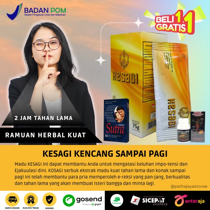 

[100% ORI] KESAGI Serbuk Rasa Nanas - Isi 5 Sachet Kasegi herbal, Kasagi gingseng, Kosagi jamu kuat, Kasogi ginseng obatkuat tahan lama