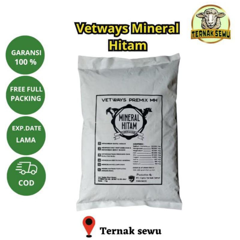 VETWAYS PREMIX MINERAL HITAM 1KG