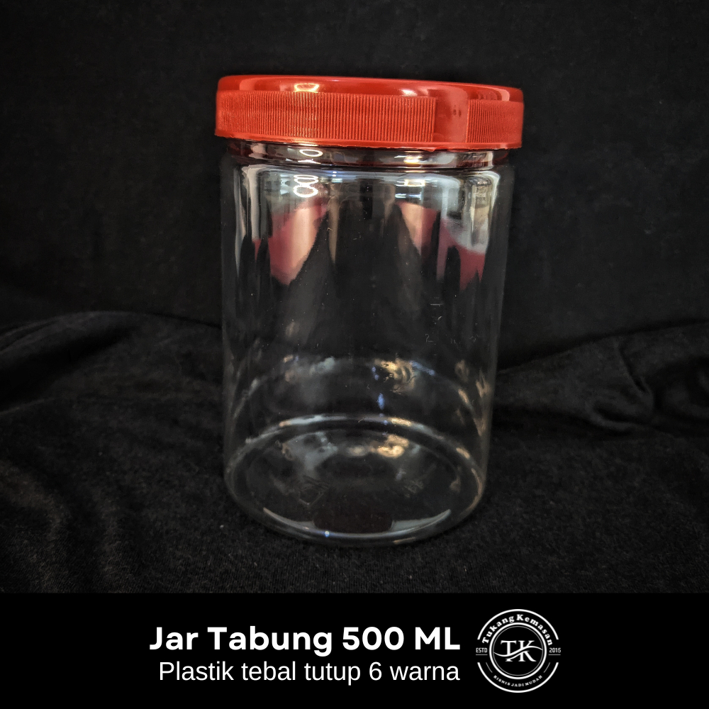 Toples/jar tabung 500 ml bahan plastik PET