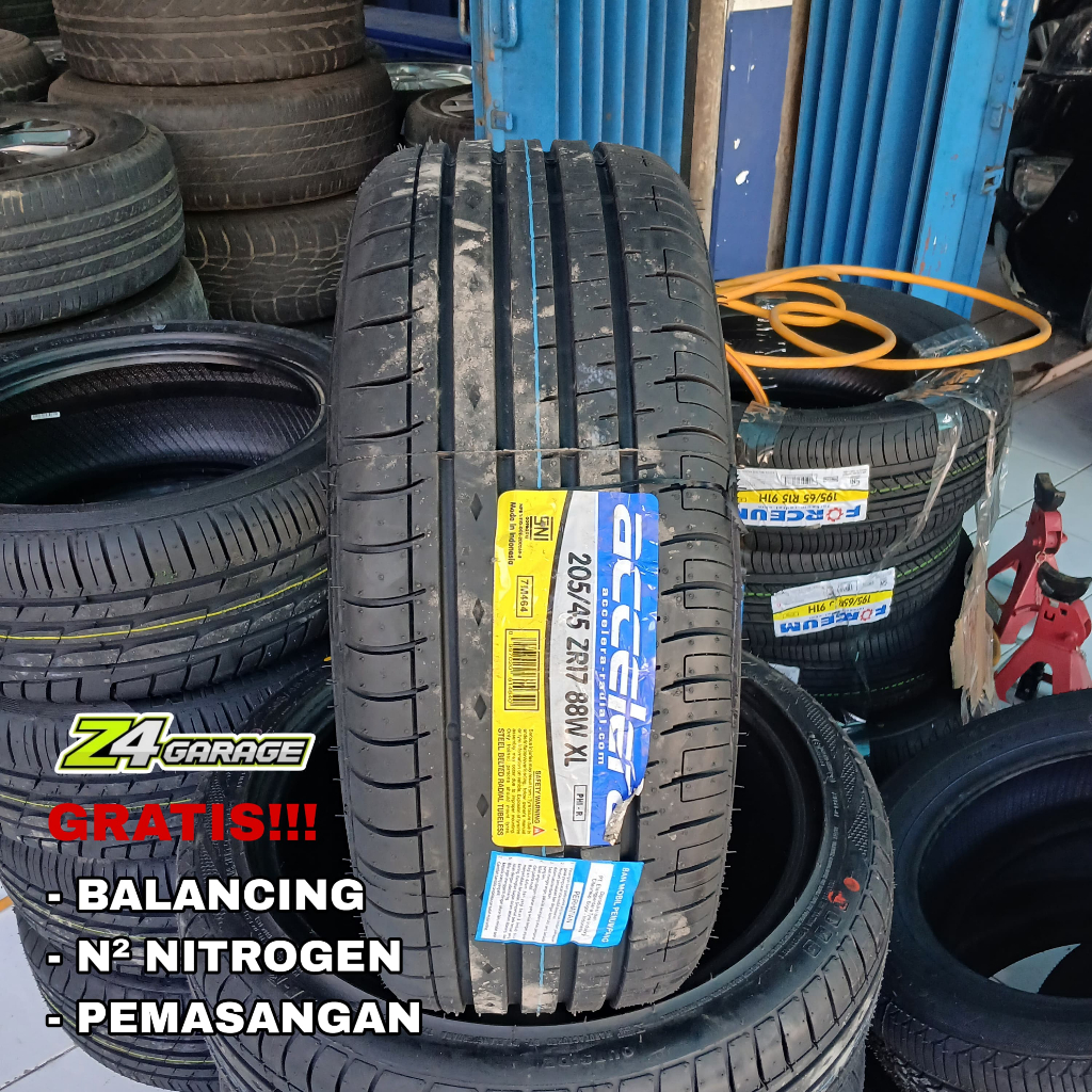 Ban Mobil Accelera 205 45 R17 PHI-R - Ban Mobil 205 45 R17 Tubeles